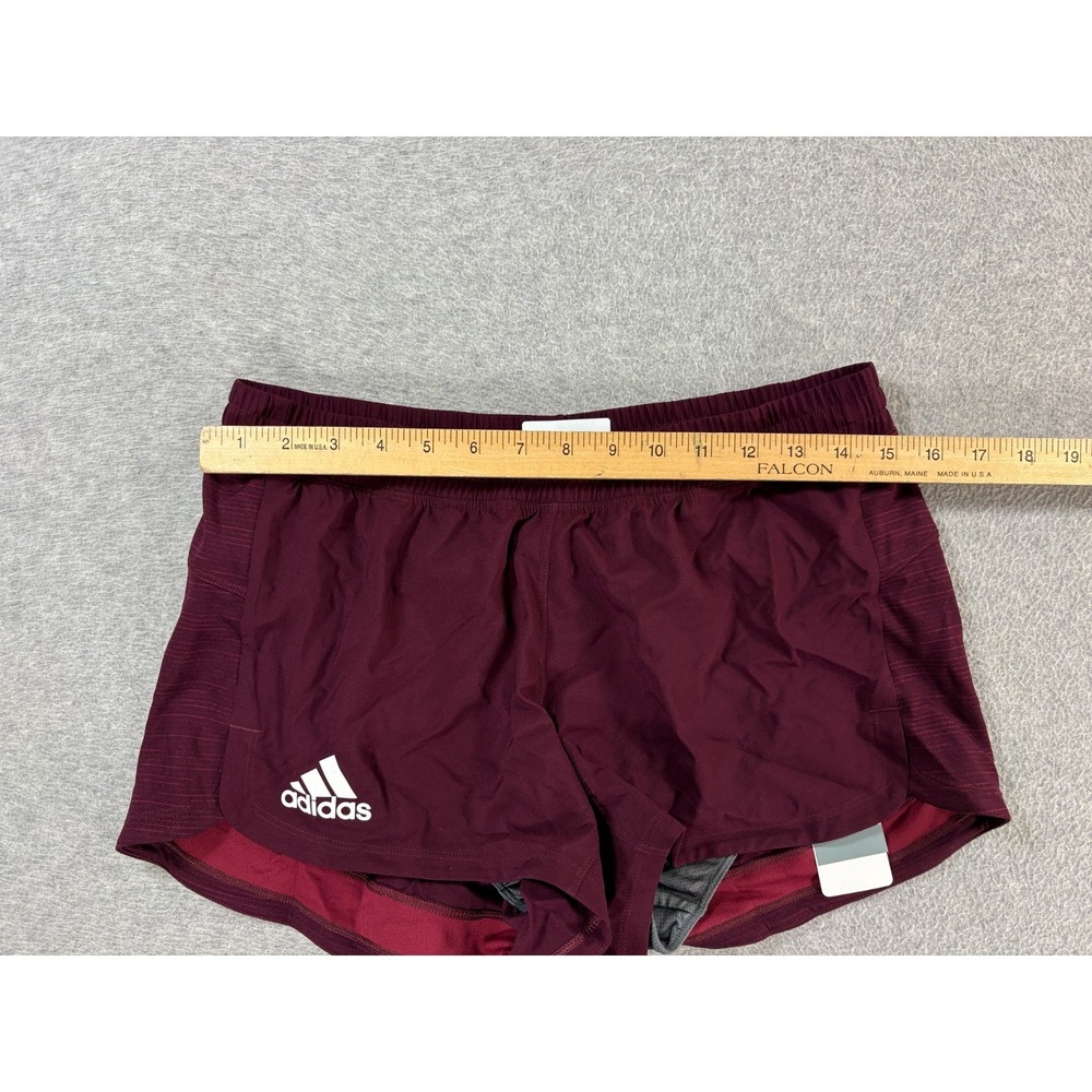 NWT Adidas Climalite Lined Running Training Shorts (Women's Small)‎ Maroon -3" - Picture 7 of 11